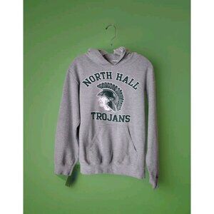 Gildan Hoodie Mens Small North Hall Trojans Kangaroo Pocket Casual Outdoor